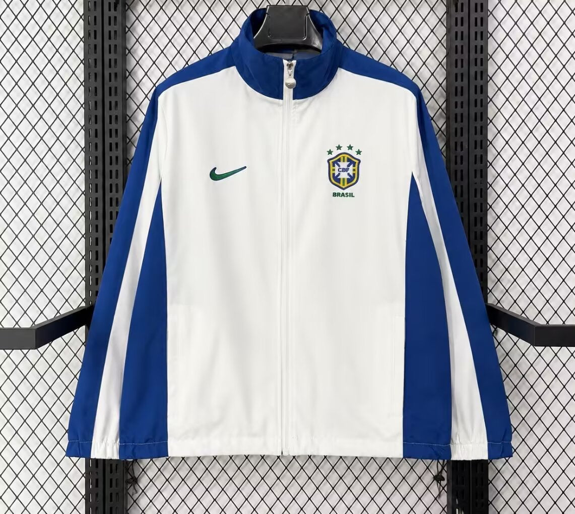 Brazil Windbreaker White Football Jersey 2026/2027