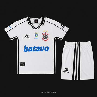 Retro Corinthians 1999/2000 Kids Away Fan Version Football Jersey