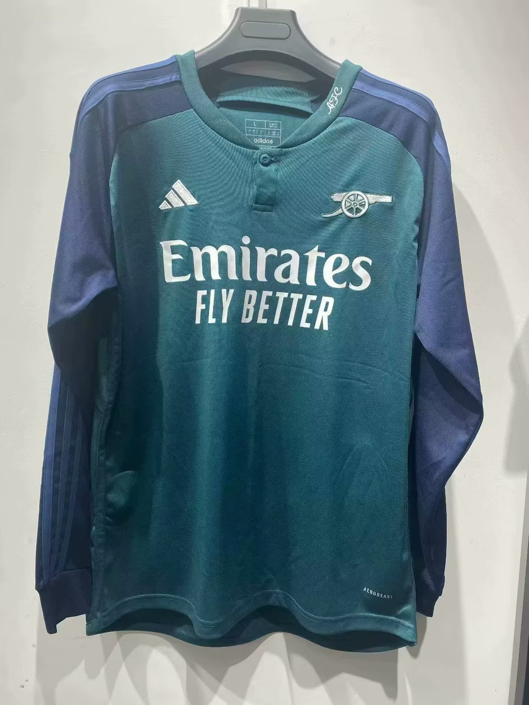 Arsenal 2023/2024 Away Long Sleeve Fan Version Football Jersey