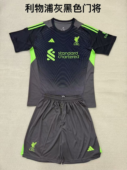 Liverpool 2025/2026 Kids Goalkeeper Fan Version Football Jersey