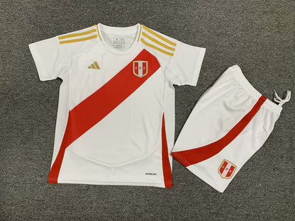 Peru 2024/2025 Kids Home Football Jersey