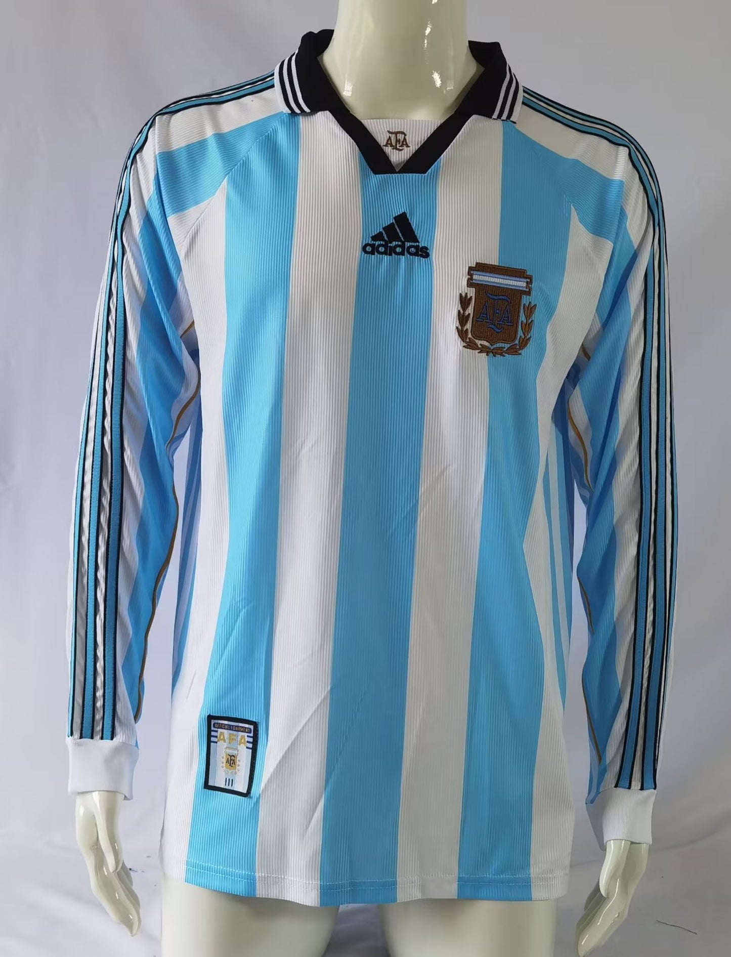 Retro Argentina 1998 Home Long Sleeve Football Jersey