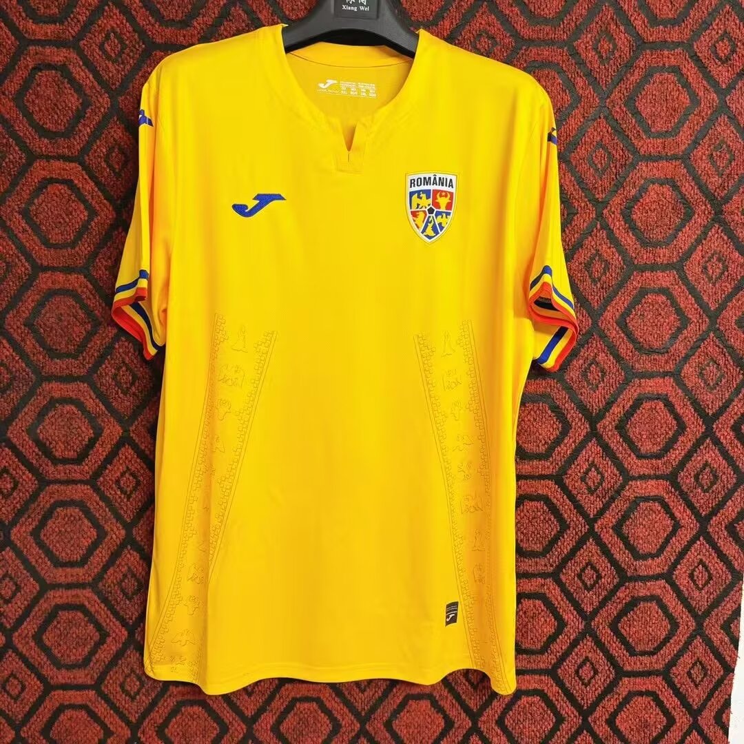 Romania 2024/2025 Home Fan Version Football Jersey