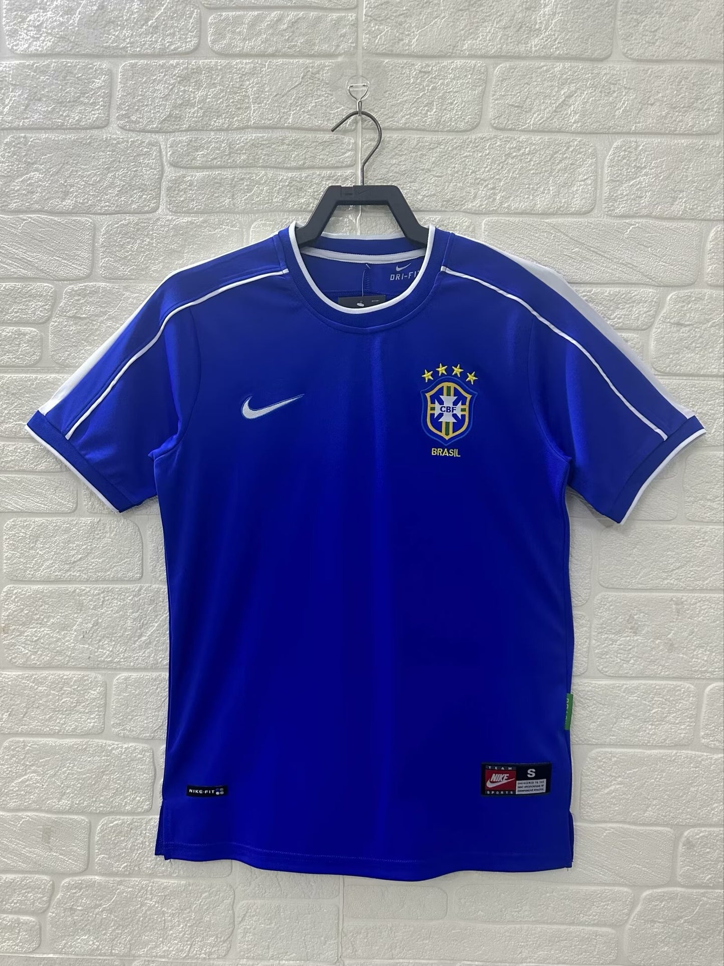 Retro Brazil 1998 Away Football Jersey
