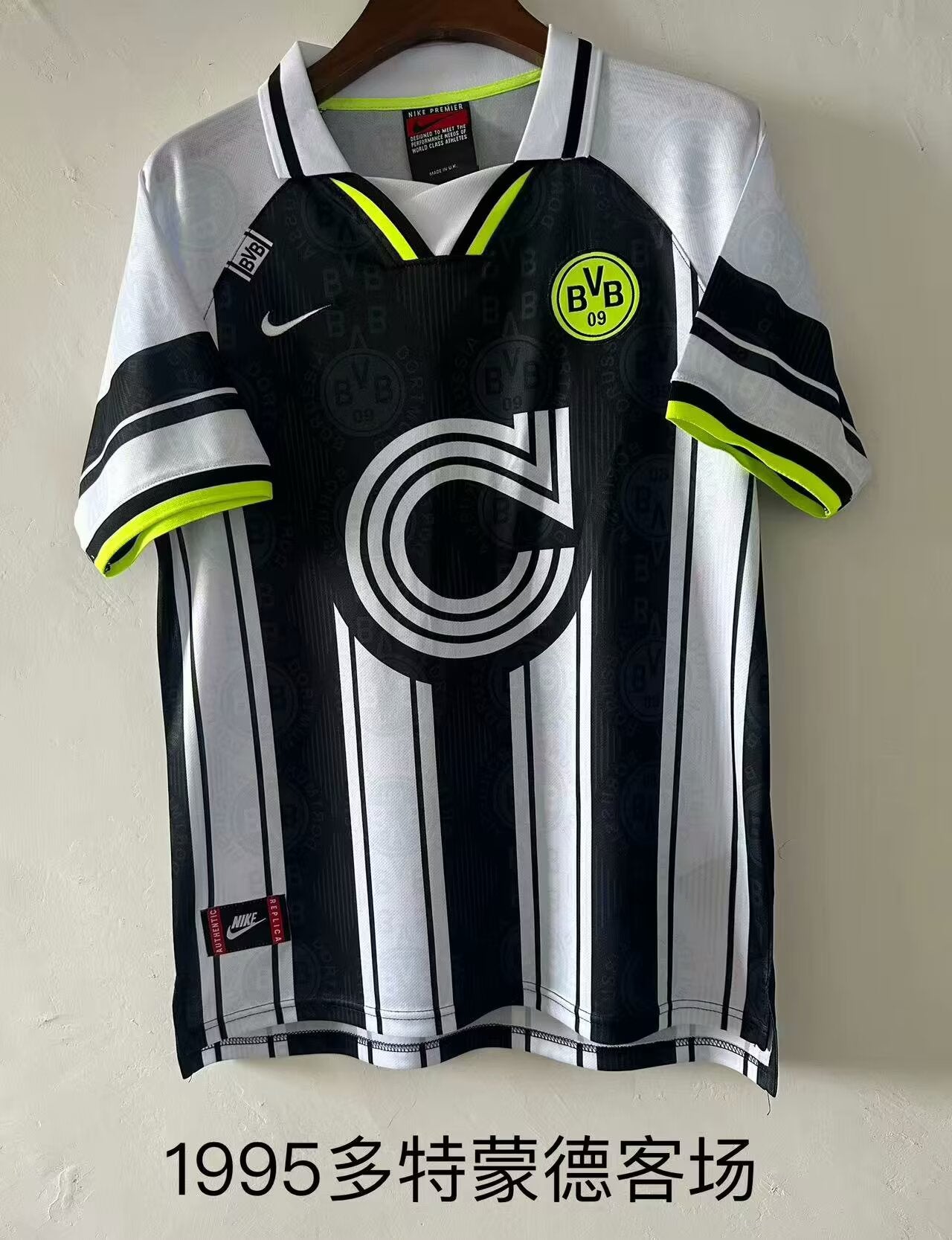 Retro Borussia Dortmund 1995/1996 Away Fan Version Football Jersey
