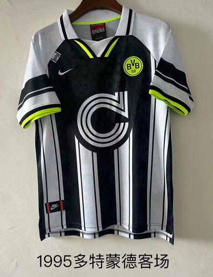Retro Borussia Dortmund 1995/1996 Away Fan Version Football Jersey