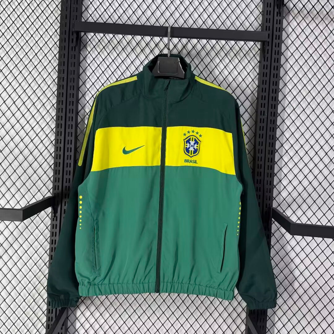 Brazil Windbreaker Green Jersey 2026-2027