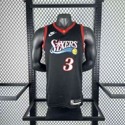 Philadelphia 76ers Retro Black #3 IVERSON NBA Season Jerseys 2026