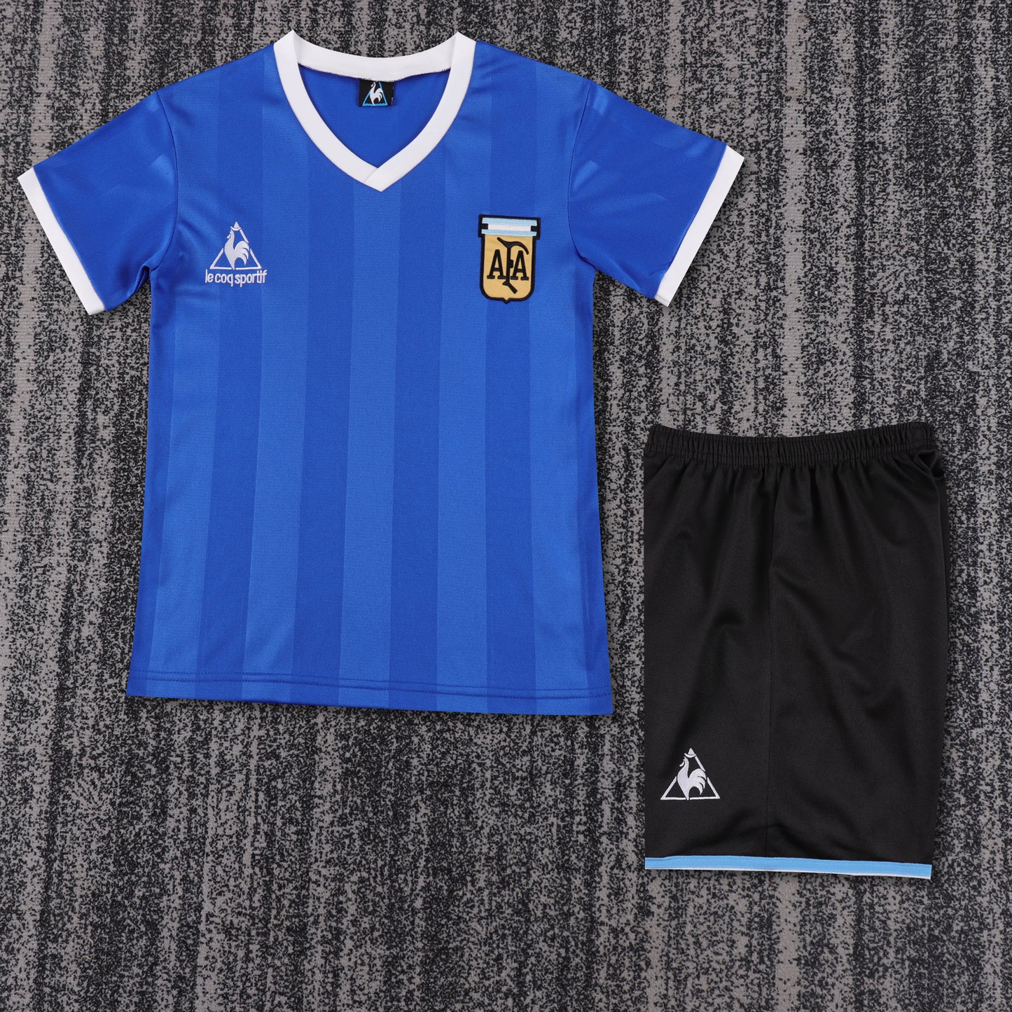 Retro Argentina 1986 Kids Away Football Jersey