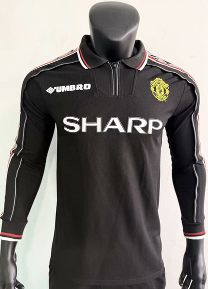 Retro Manchester united 1998/1999 Away Long Sleeve Football Jersey