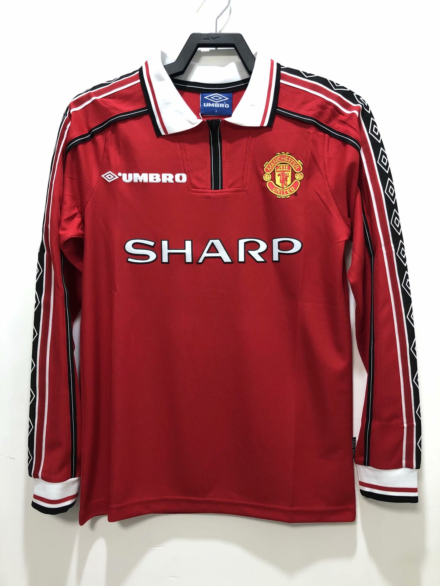 Retro Manchester united 1998/1999 Home Long Sleeve Football Jersey
