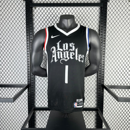 Los Angeles Clippers Black #1 HARDEN NBA Season Jerseys 2021