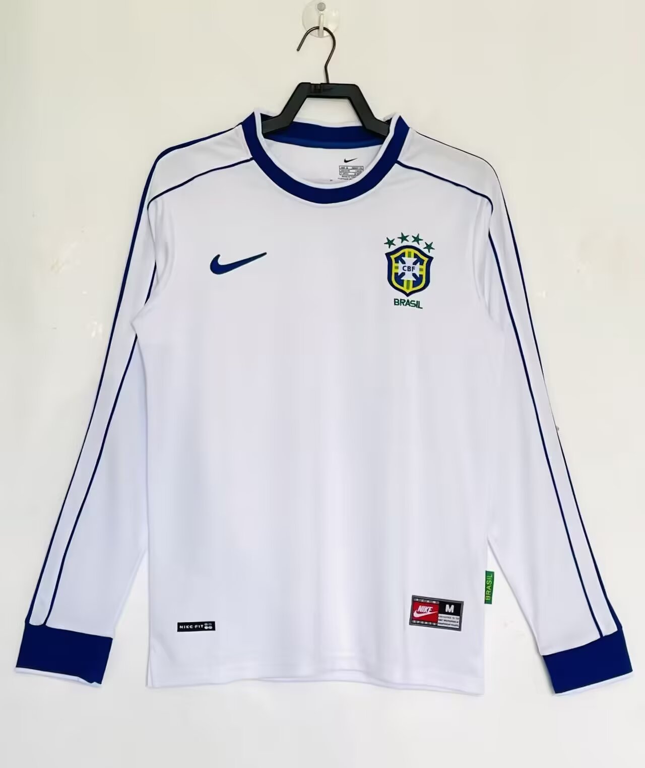 Retro Brazil Home Long Sleeve Jersey 1998