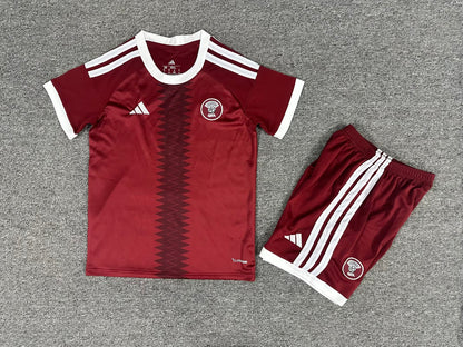Qatar 2026/2027 Kids Home Fan Version Football Jersey