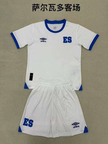 El Salvador 2025/2026 Kids Away Fan Version Football Jersey