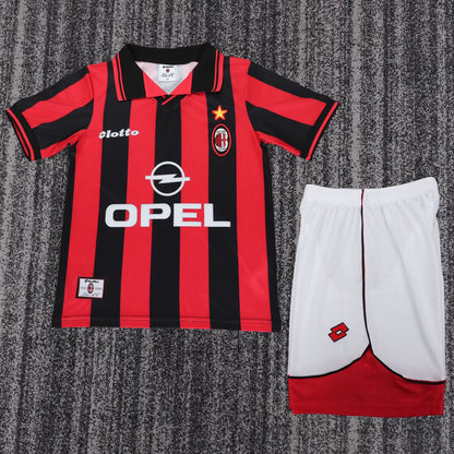 Retro AC Milan 1997/1998 Kids Home Football Jersey
