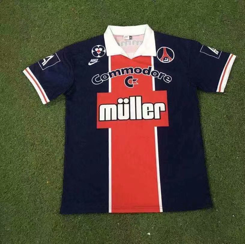 Retro PSG Paris 1991/1992 Home Fan Version Football Jersey