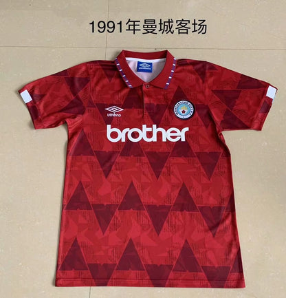 Retro Manchester city 1991 Away Football Jersey
