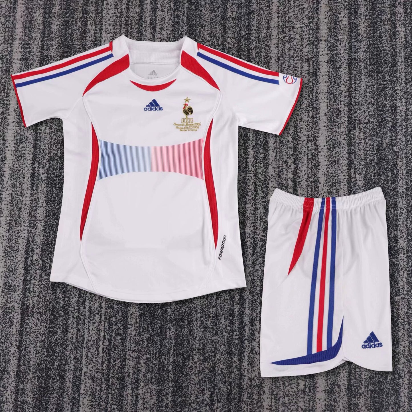 Retro France 2006 Kids Away Football Jersey