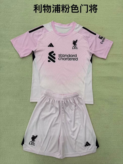 Liverpool 2025/2026 Kids Goalkeeper Fan Version Football Jersey