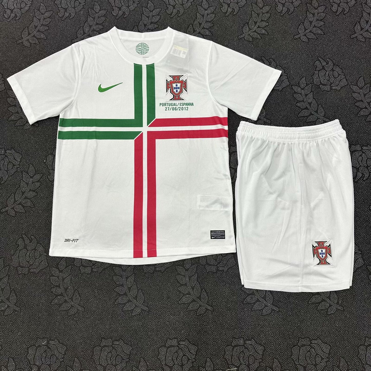 Retro Portugal 2012 Away Fan Version Football Jersey