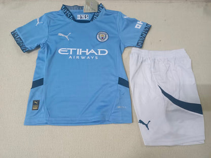 Manchester City 2024/2025 Kids Home Football Jersey