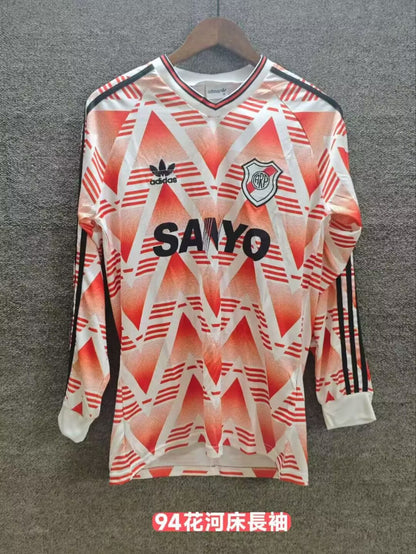 Retro River Plate 1994 Long Sleeve Football Jersey
