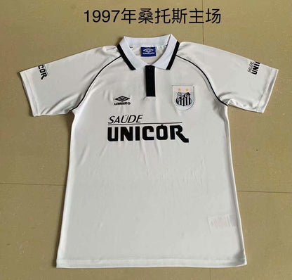 Retro Santos 1997 Home Fan Version Football Jersey