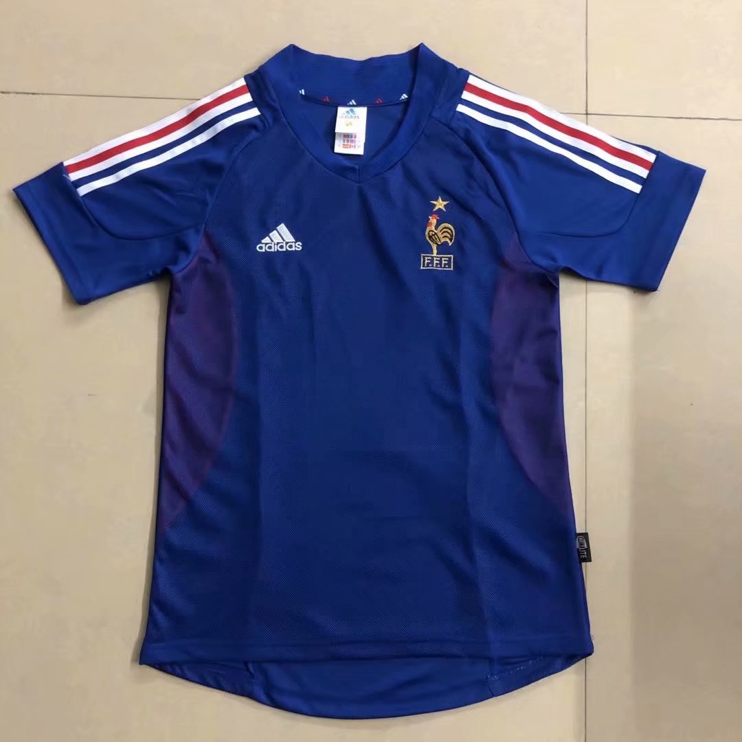 Retro France 2002 Home Football Jersey