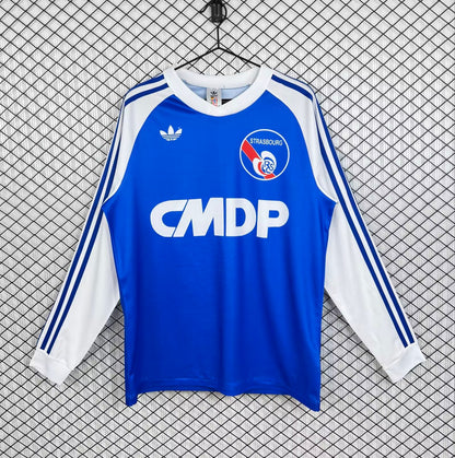 Retro Strasbourg 1978/1979 Home Long Sleeve Fan Version Football Jersey