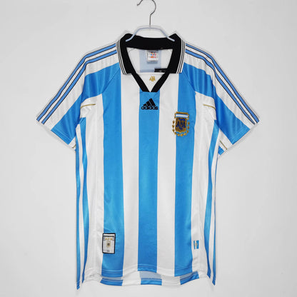 Retro Argentina 1998 Home Football Jersey
