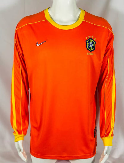 Retro Brazil 1998 Goalkeeper Long Sleeve Football Jersey