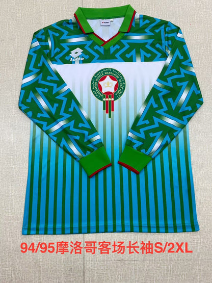 Retro Morocco 1994/1995 Away Long Sleeve Football Jersey