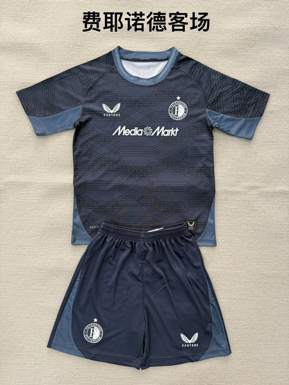 Feyenoord Rotterdam 2025/2026 Kids Away Fan Version Football Jersey