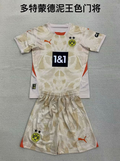 Borussia Dortmund 2024/2025 Kids Goalkeeper Football Jersey