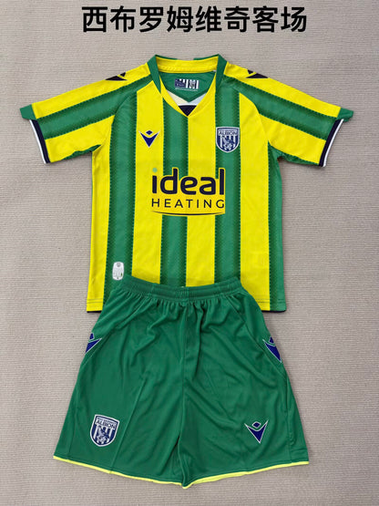 West Bromwich Albion F.C. 2025/2026 Kids Away Fan Version Football Jersey