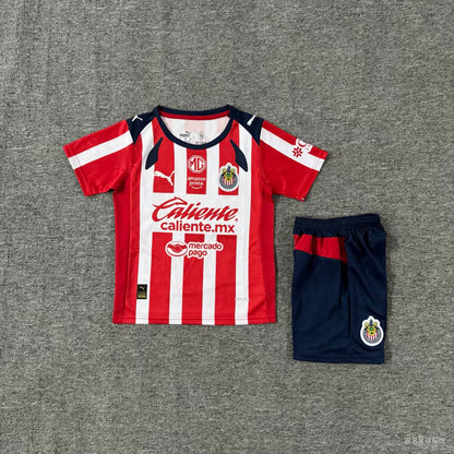 chivas 2025/2026 Kids Home Football Jersey
