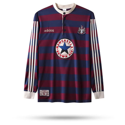 Retro Newcastle United 1995/1997 Away Long Sleeve Fan Version Football Jersey