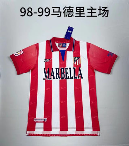 Retro Atlético de Madrid 1998/1999 Home Football Jersey