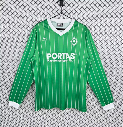 Retro Werder Bremen 1987/1988 Away Long Sleeve Football Jersey