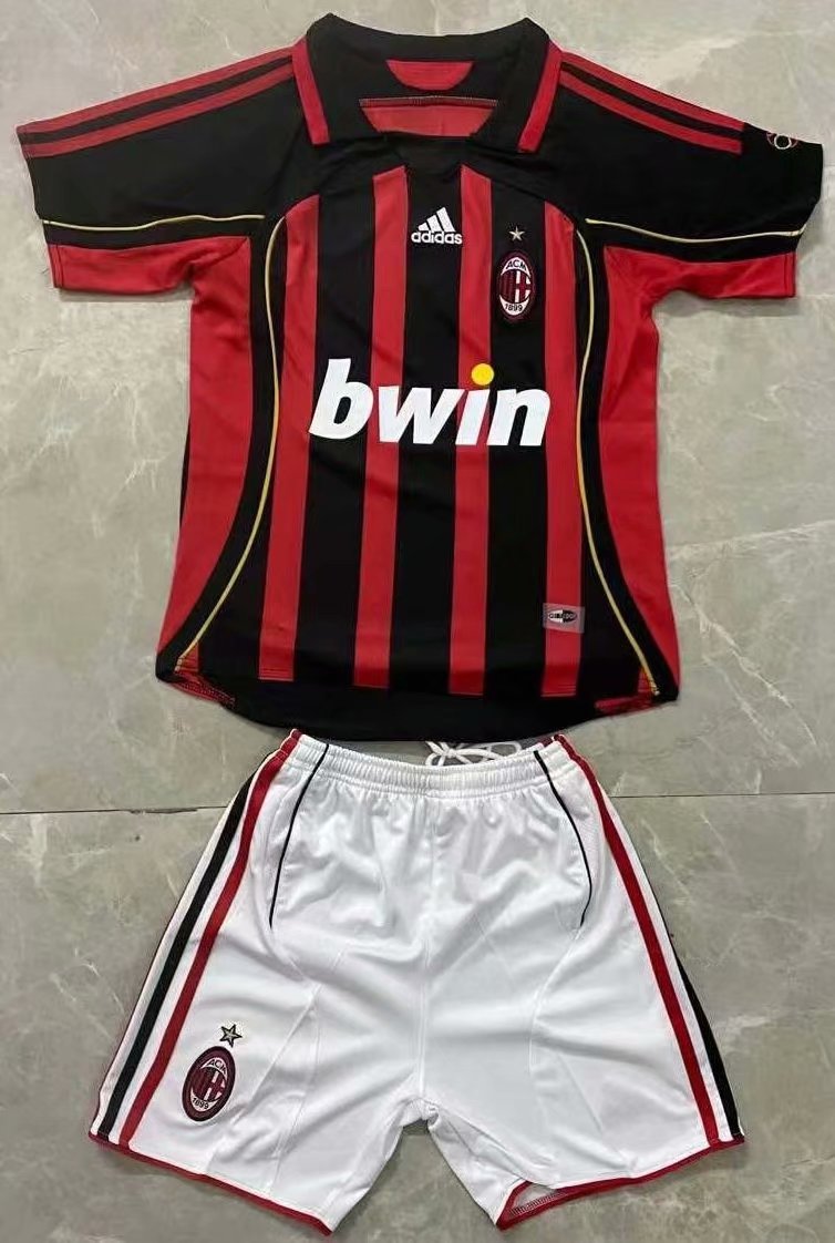 Retro AC Milan 2006/2007 Kids Home Football Jersey