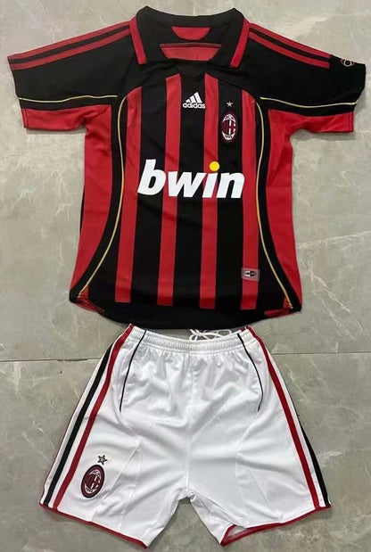 Retro AC Milan 2006/2007 Kids Home Football Jersey