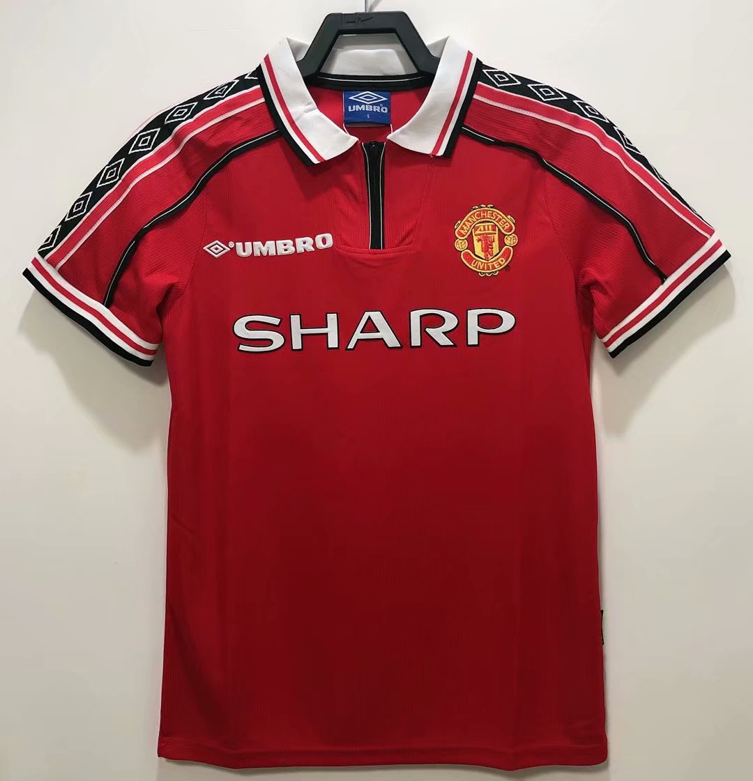 Retro Manchester united 1998 Home Football Jersey