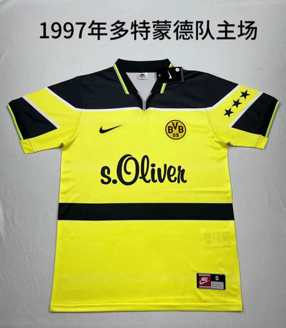 Retro Borussia Dortmund 1997 Home Fan Version Football Jersey