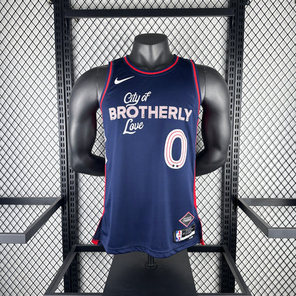 Philadelphia 76ers City Retro Blue #0 MACEY NBA Season Jerseys 2024