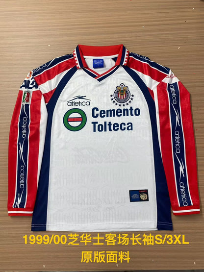 Retro chivas 1999/2000 Away Long Sleeve Football Jersey