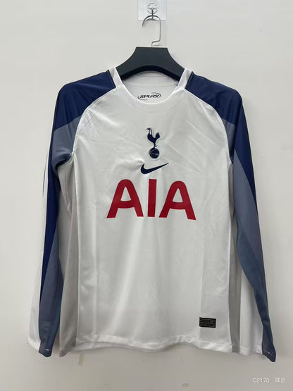 Tottenham Hotspur 2025/2026 Home Long Sleeve Fan Version Football Jersey