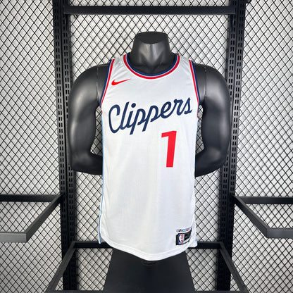 Los Angeles Clippers White #1 HARDEN NBA Season Jerseys 2025