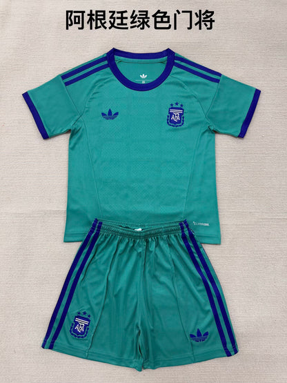 Argentina Goalkeeper With Pants Sets (kids Man 16-2XL) Jersey 2026-2027