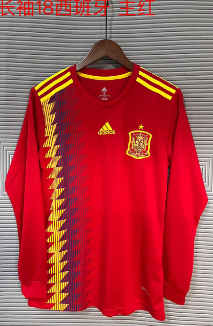 Retro Spain 2018 Home Football Jersey